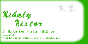 mihaly nistor business card